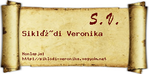 Siklódi Veronika névjegykártya