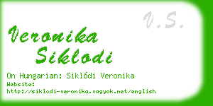veronika siklodi business card