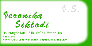 veronika siklodi business card